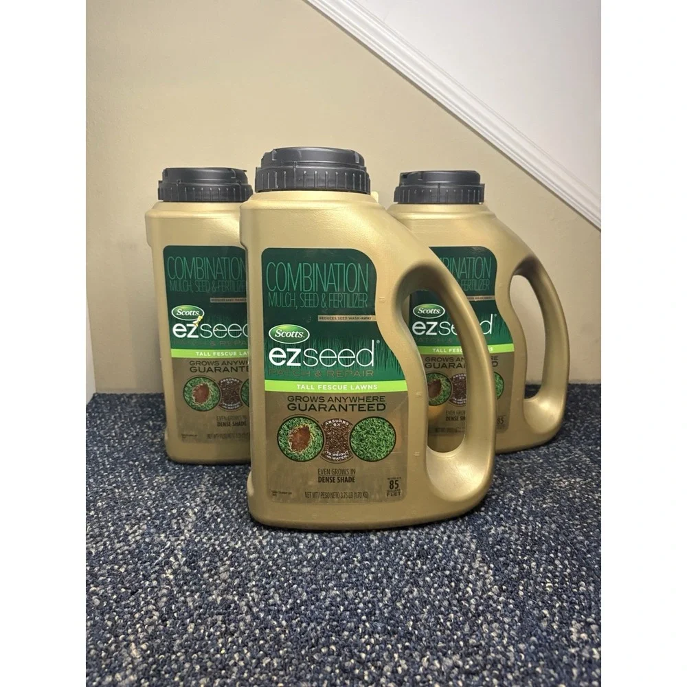 (3) Scott EZ Seed Tall Fescue Combination Mulch Seed & Fertilizer Grows Anywhere